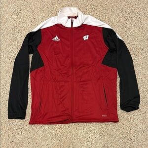 Adidas Red and Black Men's Jacket